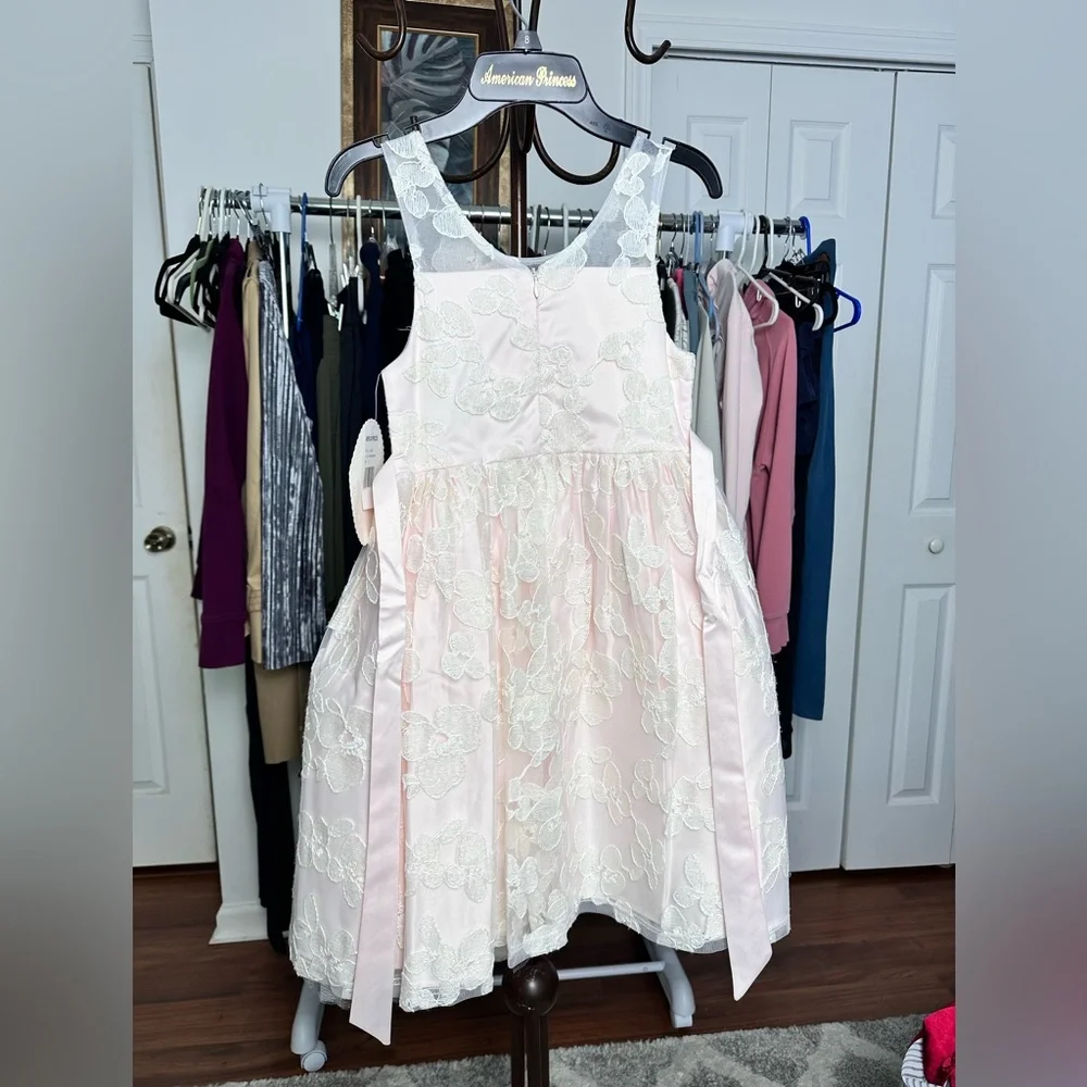 AMERICAN PRINCESS LIGHT PINK GIRL DRESS ❌SIZE 10 WEDDING ANNIVERSARY FORMAL